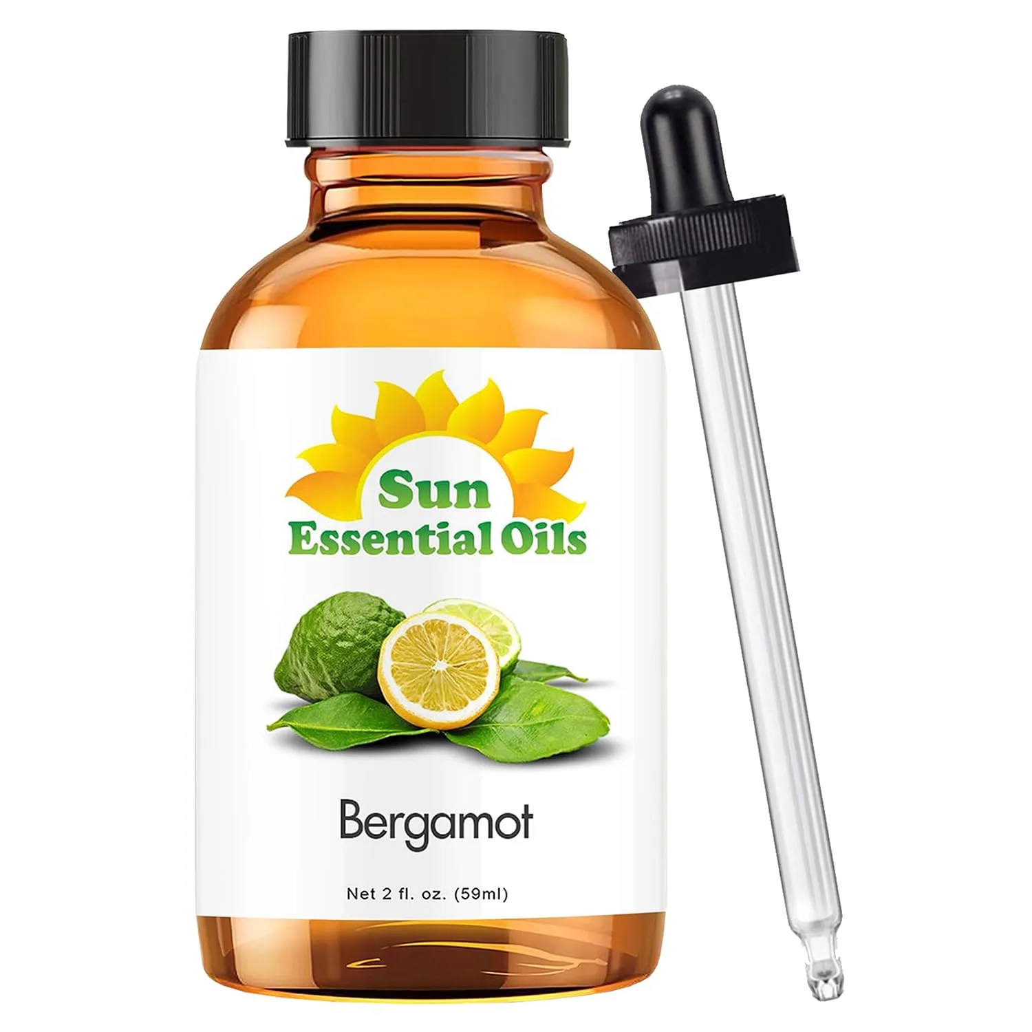 Sun Essential Oils Bergamot Essential Oil - Aromatherapy Oil - 2 Fluid Ounces