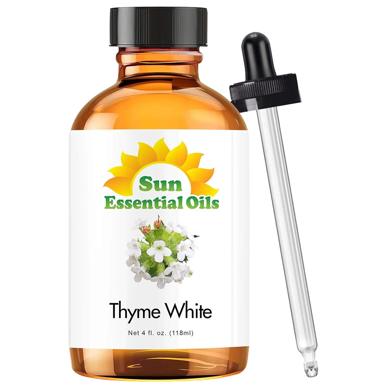 Sun Essential Oils 4oz Thyme Essential Oil – Aromatherapy Oil for Candles (4 Fluid Ounces)
