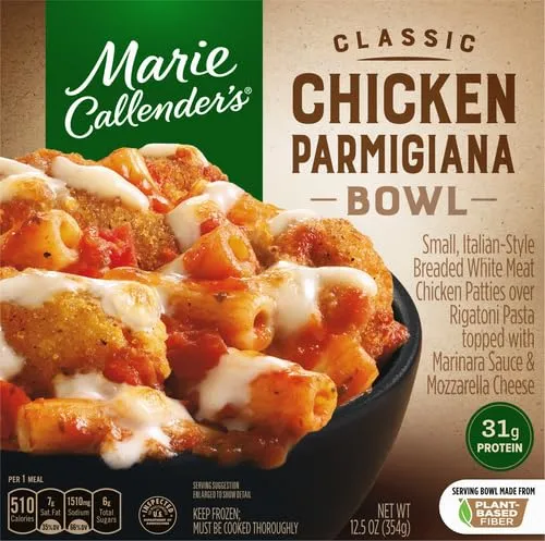 Marie Callender's Classic Chicken Parmigiana Bowl Single Serve Frozen Meal, 12.5 oz, (frozen)