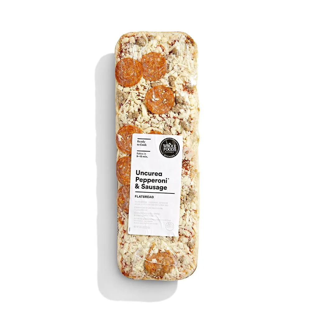 Whole Foods Market, Flatbread, Uncured Pepperoni & Sausage, 10.1 Ounce