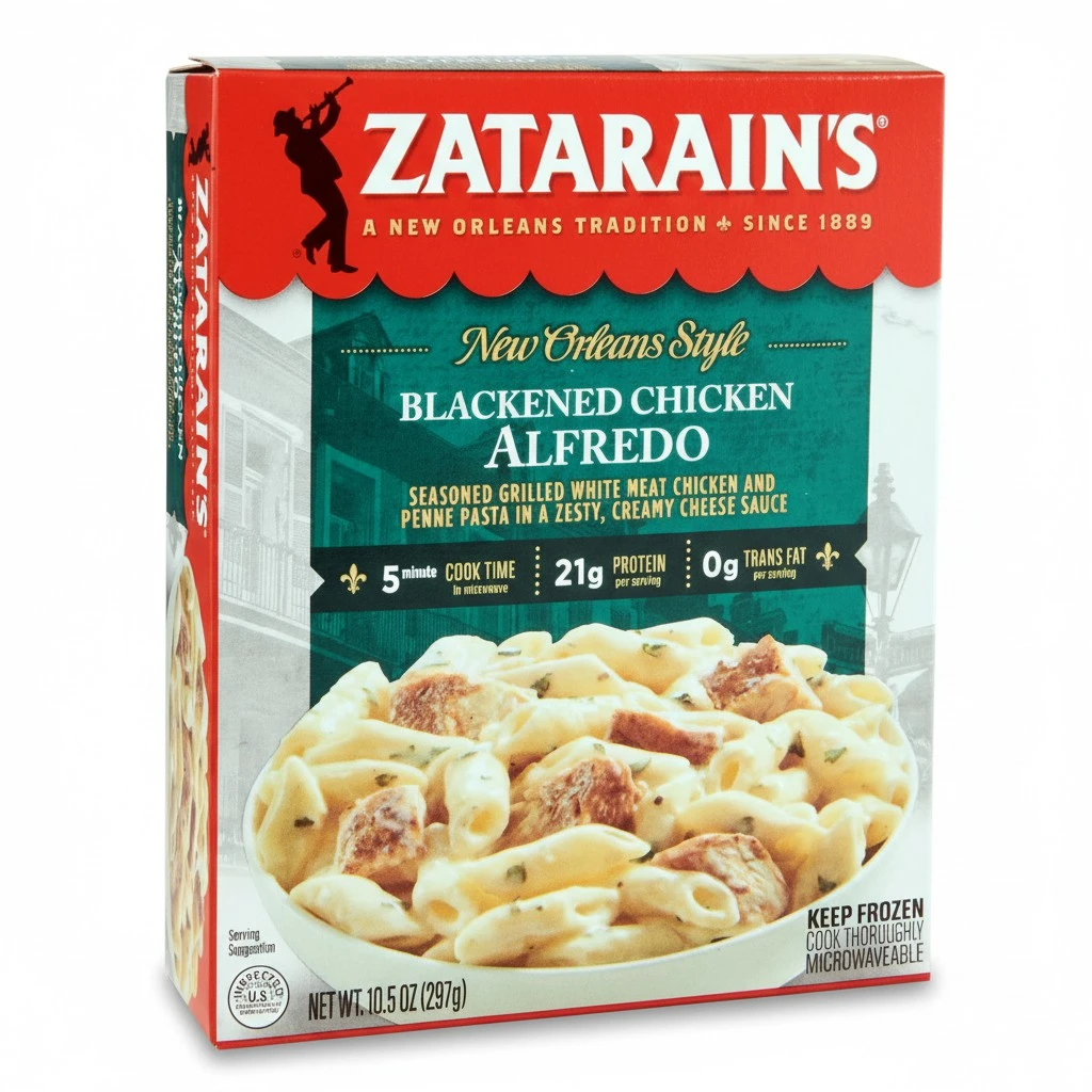 Zatarain's Blackened Chicken Alfredo, Frozen Meal, 10.5 oz