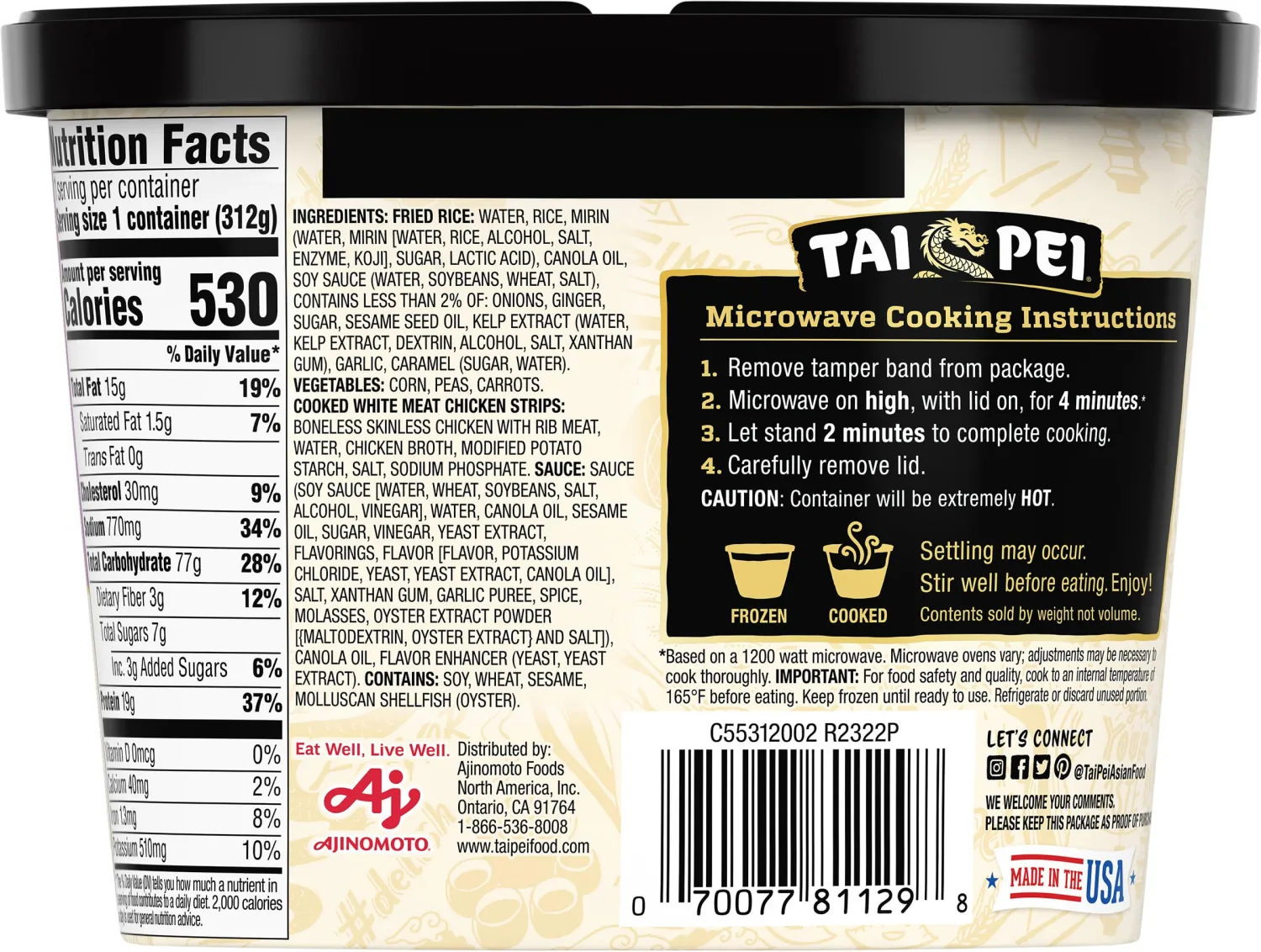 Tai Pei Chicken Fried Rice, 11 Oz