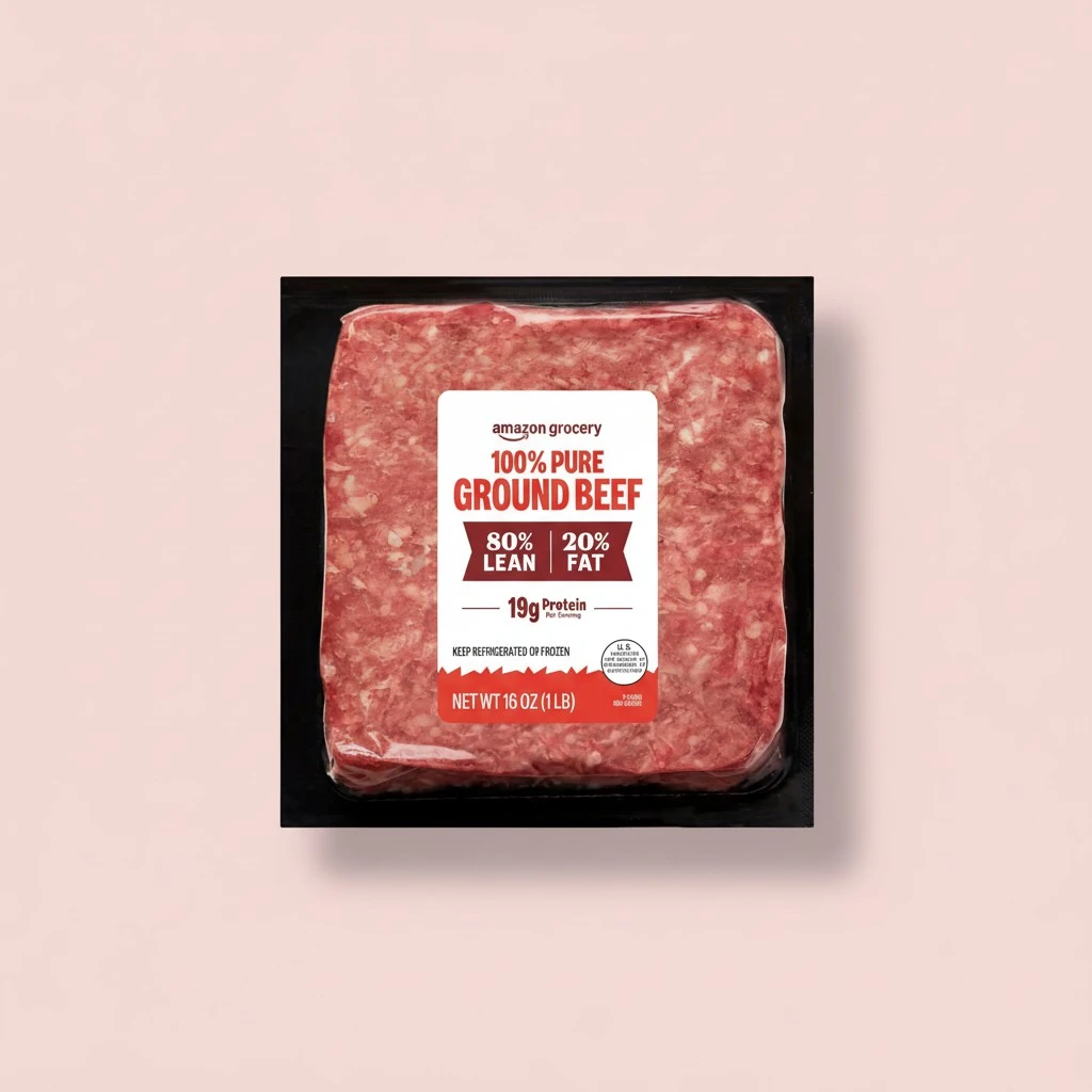 Ground Beef, 80% Lean/20% Fat, 1 lb (Previously Fresh Brand, Packaging May Vary)