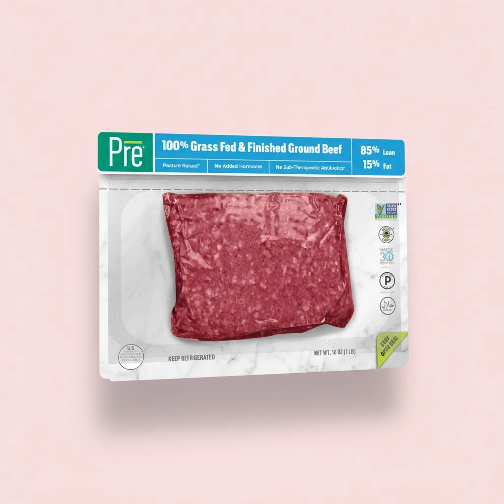 Ground Beef 85% Lean/15% Fat, Grass-Fed, Pasture-Raised, 1 lb