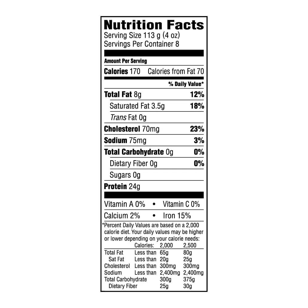 Amazon Fresh Brand, All Natural Ground Beef Burgers, 93% Lean, 7% Fat, 2 Lb (8 Count)