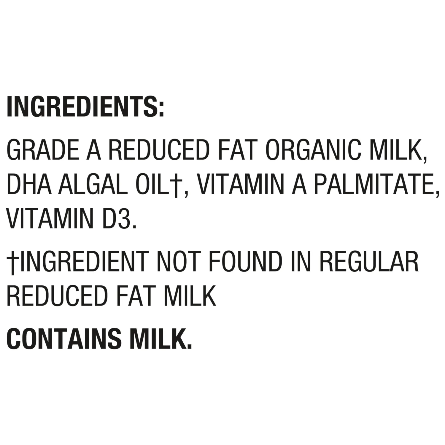 Horizon Organic DHA Omega-3 Milk, DHA 2 Percent Milk, 64 FL OZ Half Gallon Carton
