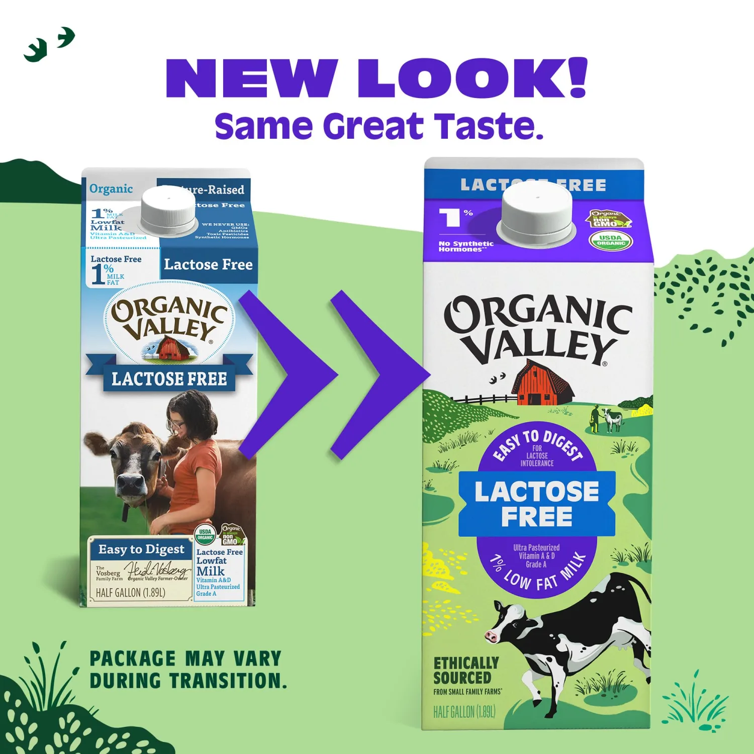 Organic Valley Ultra Pasteurized Lowfat Organic 1% Lactose Free Milk, 64 Fl.Oz