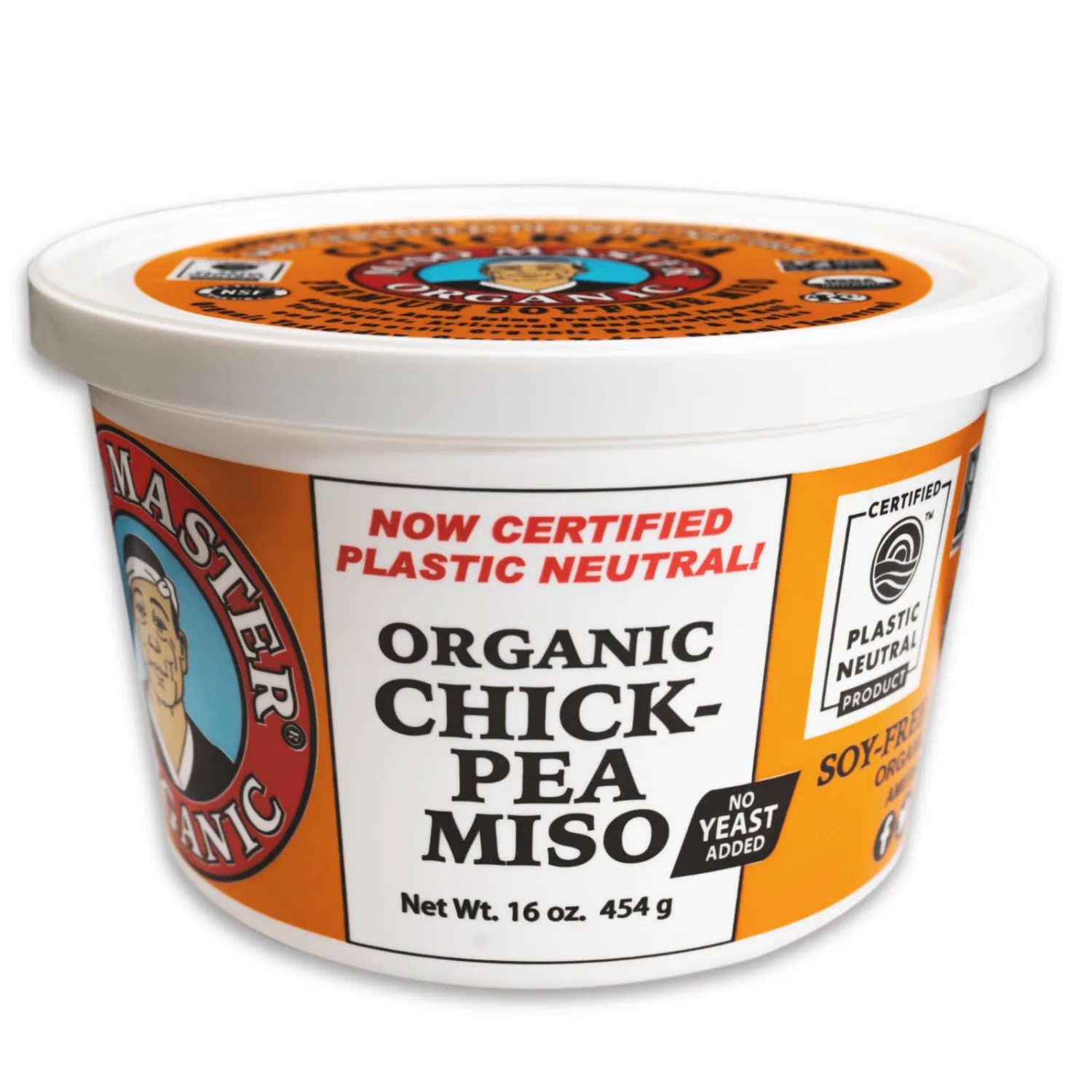Miso Master Organic Chickpea Miso, Soy-Free, Gluten-Free, Organic, Non-GMO, Vegan, Kosher, Vegan White Miso Paste, 16 oz tub