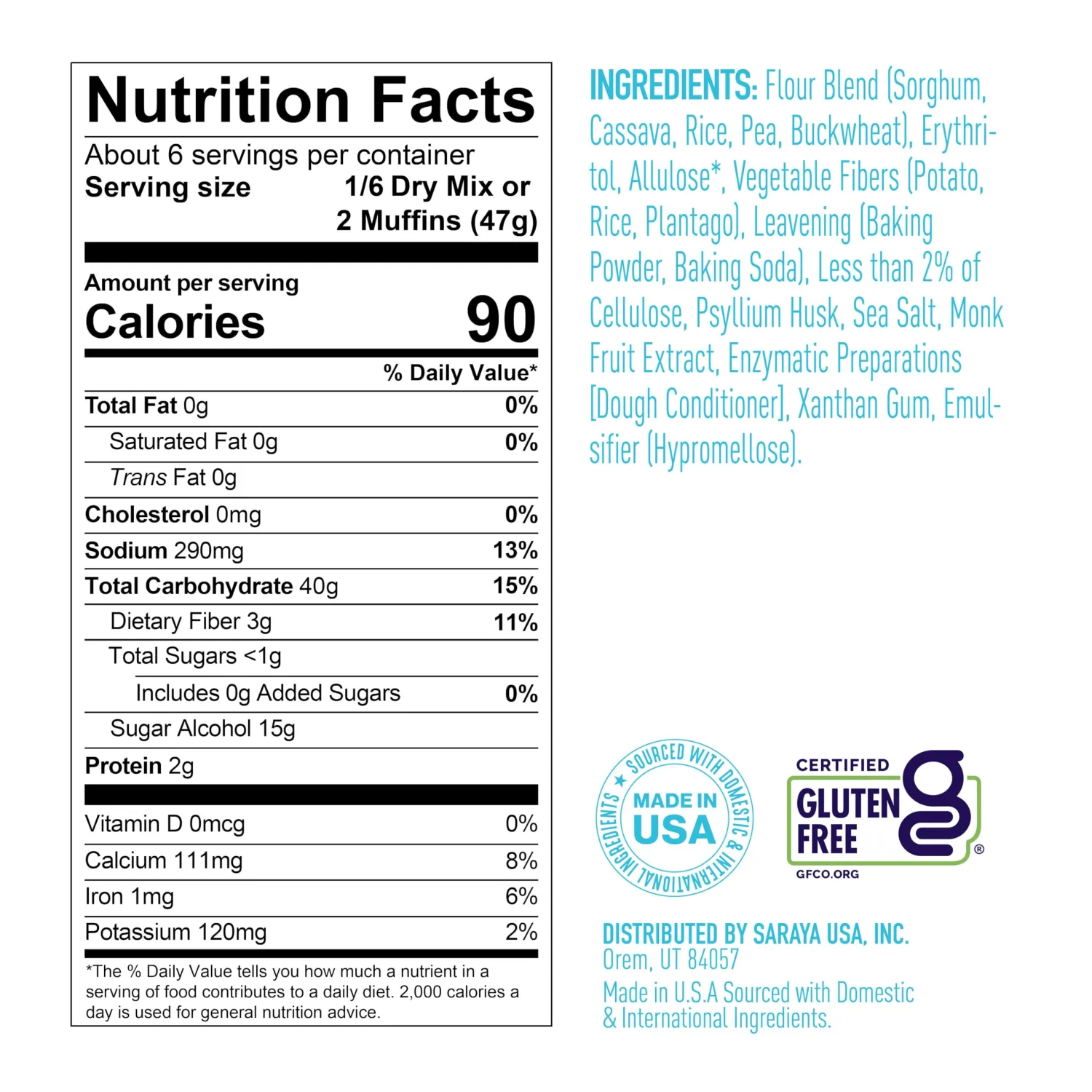 Lakanto Sugar Free Plain Muffin Mix - Sweetened with Monk Fruit Sweetener Allulose Erytrhritol, Gluten Free, Nut Free, Customizable with Add Ins like Blueberry, Strawberry, Nuts, Chocolate Chips, Great Tasting - Plain