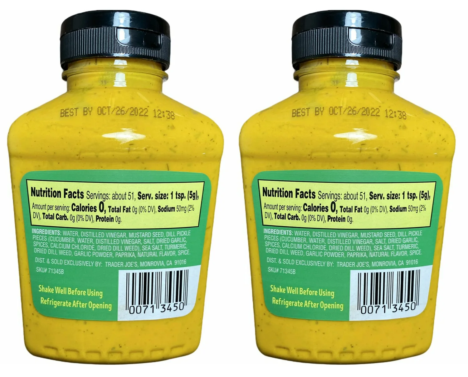 Trader Joe's Dill Pickle Mustard, 9 oz (Pack of 2)