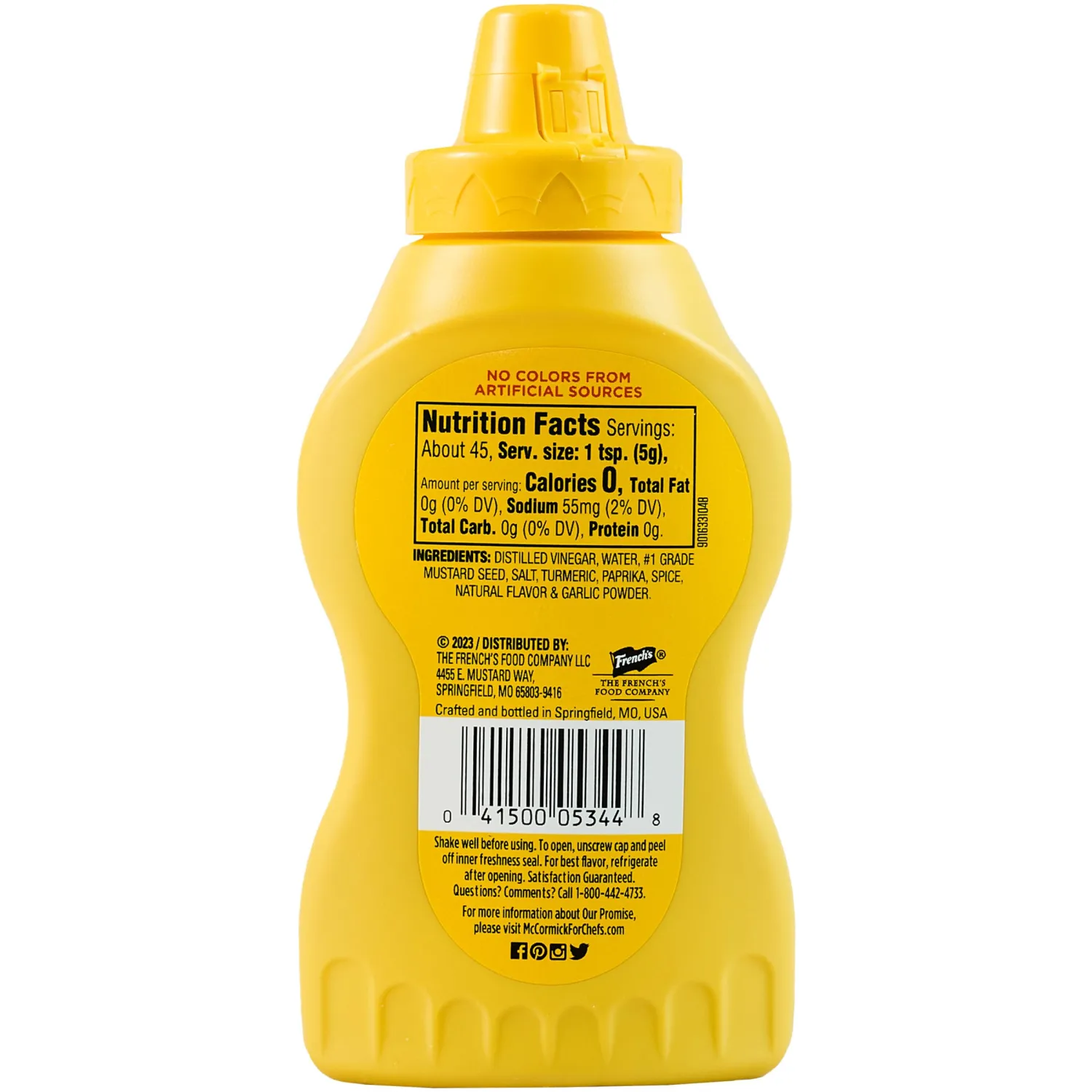 French's Classic Yellow Mustard Squeeze Bottle, 8 oz (12 pack)