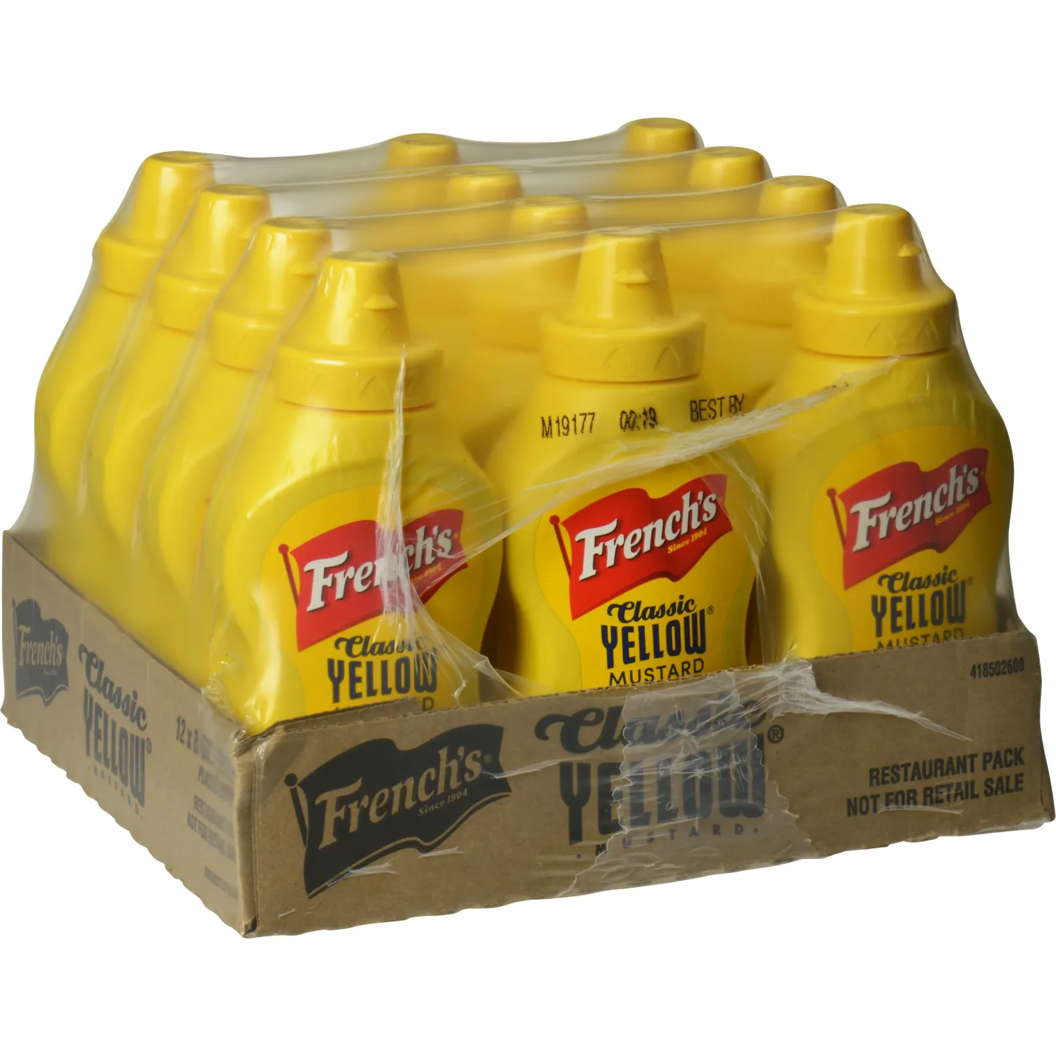 French's Classic Yellow Mustard Squeeze Bottle, 8 oz (12 pack)
