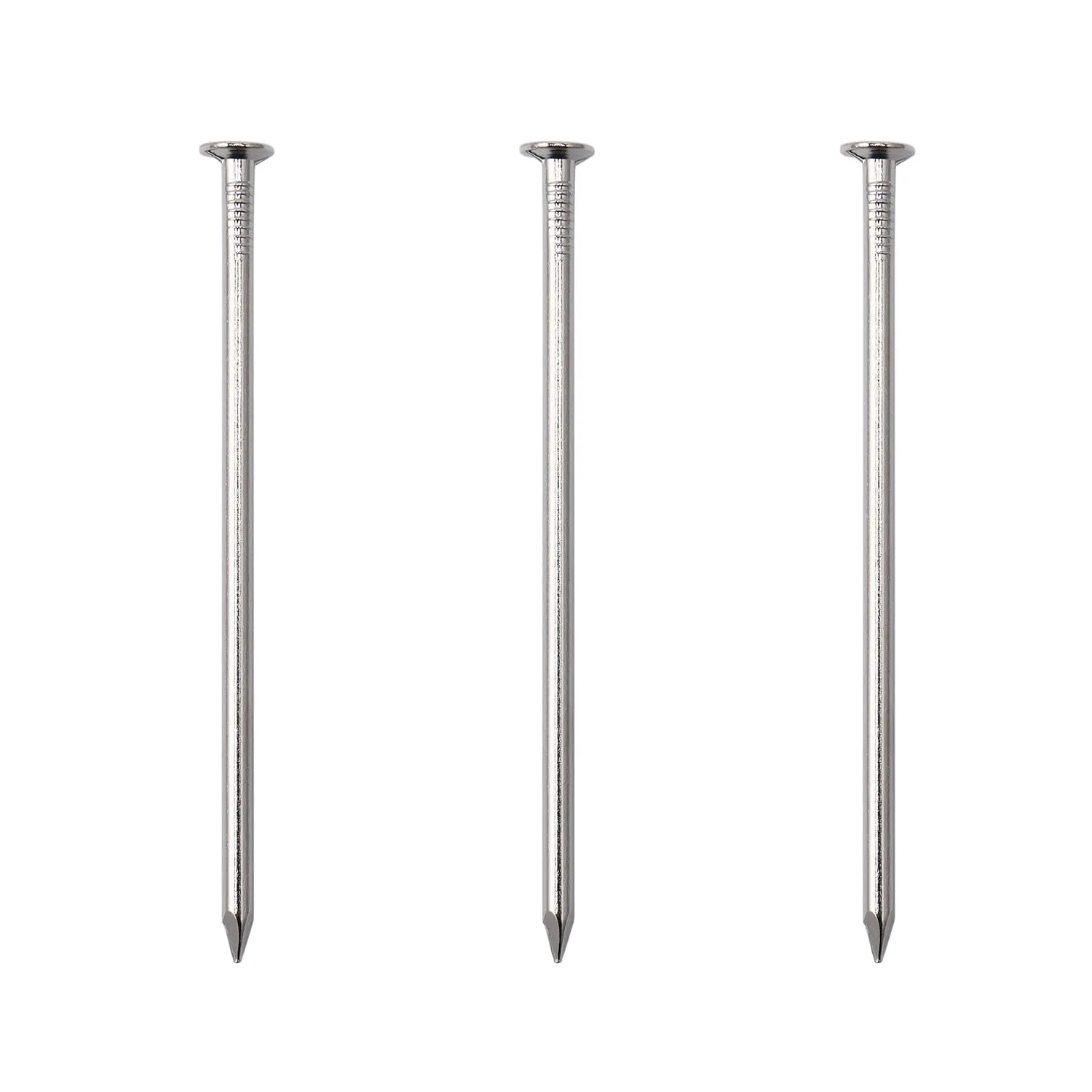 Nickel Plated 4 Inch Hanging Nails - 25pcs, Ideal for Wall & Wood, Long Nails
