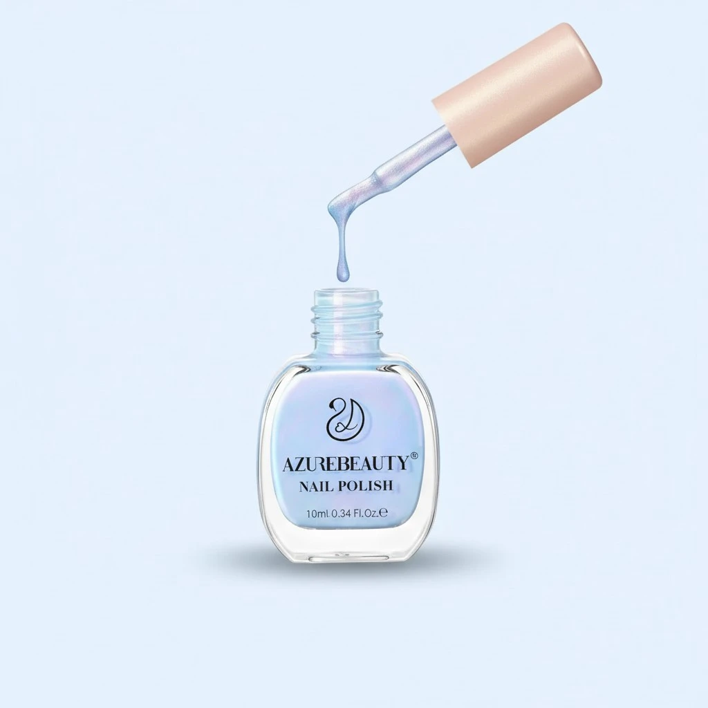AZUREBEAUTY Nail Polish,Celestial Blue Quick Dry Complete Natural Super Lustrous ,Professional for DIY Manicure and Pedicure at Home