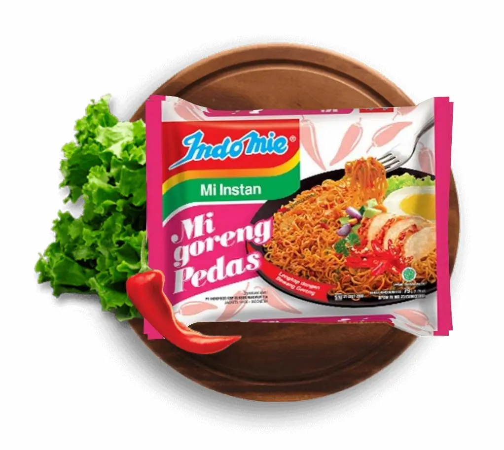Indomie - Instant Noodles, Stir Fry Ramen, Halal Certified, Spicy Flavor, (Pack of 5)