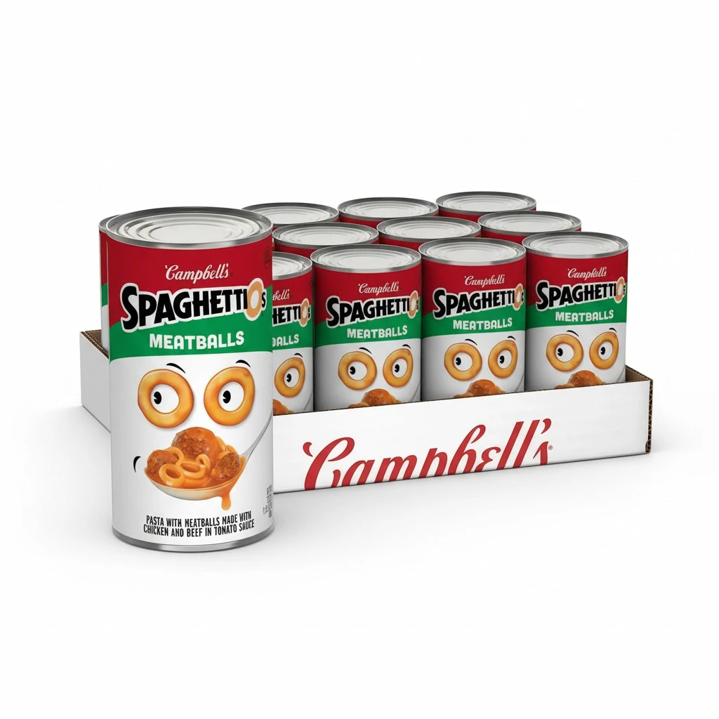 SpaghettiOs Canned Pasta with Meatballs, 22.2 oz Can (Pack of 12)