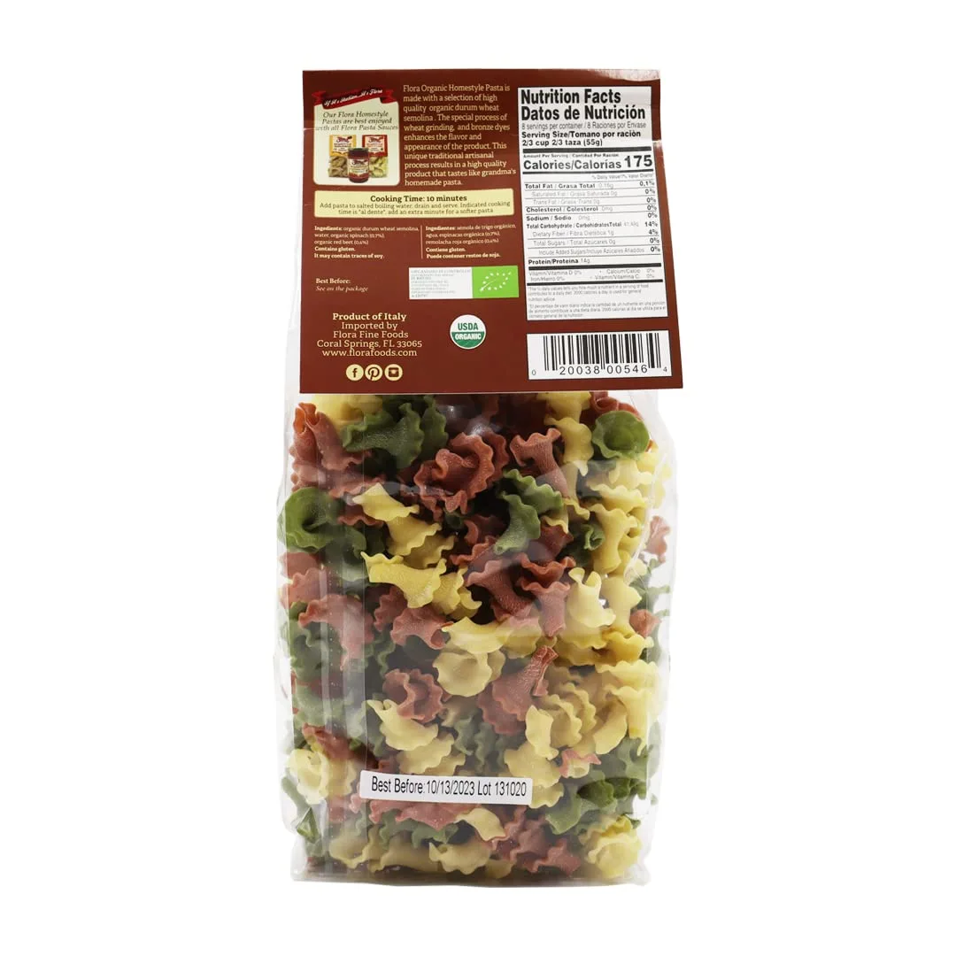 Flora Fine Foods Organic Homestyle Pasta (Homestyle Tricolor Gigli)