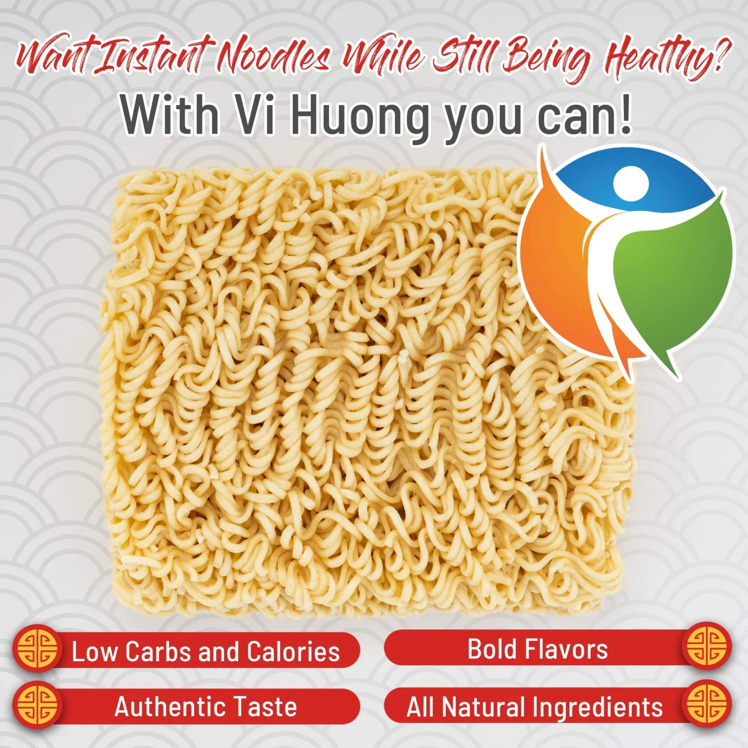 VI HUONG Instant Noodles – Authentic Vietnamese Instant Ramen Soup – Shrimp, Chicken or Pork Flavorful Instant Noodles – 3-min Fast Ramen – Natural Ingredients – Pack of 10 (Shrimp)
