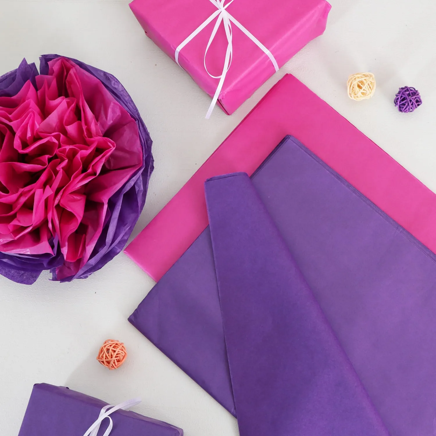 BEISHIDA 100 Sheets Dark Purple Tissue Paper Bulk, Wrapping Tissue Paper for Gift Bags, 14 x 20 Inch Gift Wrap for Birthday Wedding Graduation DIY Crafts Holiday Flowers