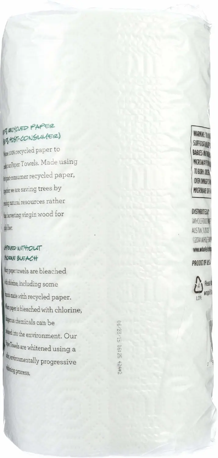 365 Everyday Value, 100% Recycled Paper Towels, Choose Your Size (Jumbo Roll), 1 ct