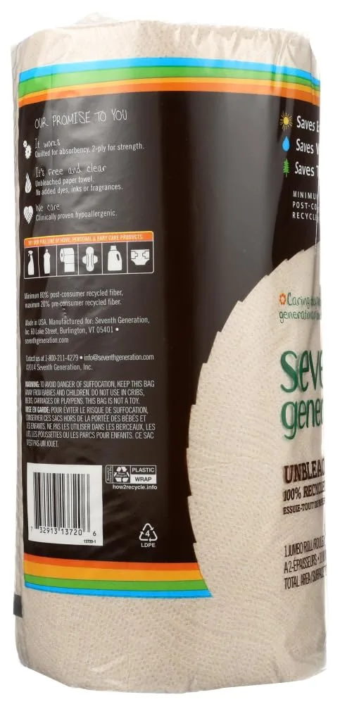 Paper Towel BRN 1RL 7G by SEVENTH GENERATION MfrPartNo 10732913137203