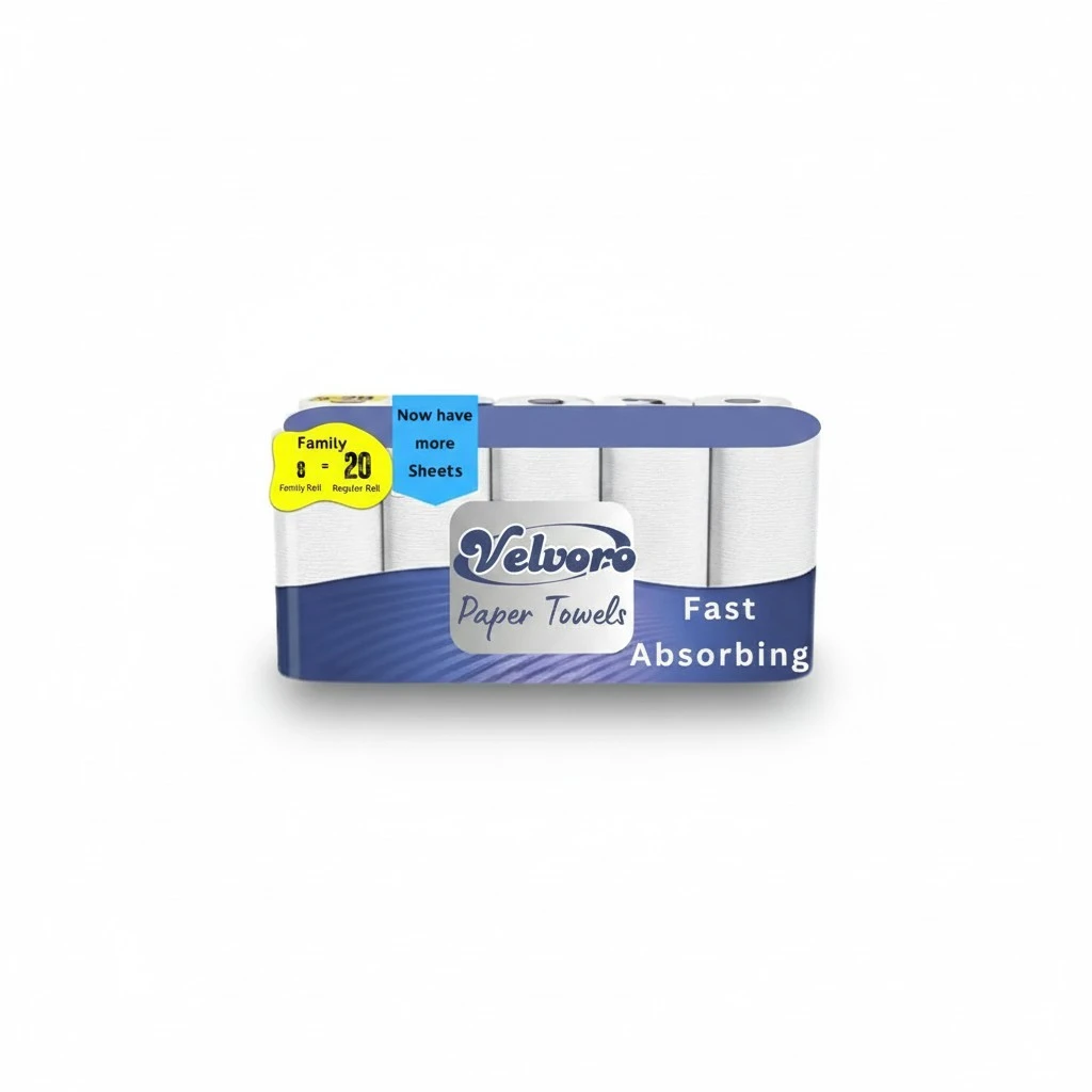 Ultra Clean 2-Ply Quick Size Paper Towels – 8 Family Rolls = 20 Regular Rolls – Strong, Absorbent & Budget-Friendly – Flex Sheets, White (Packaging May Vary)
