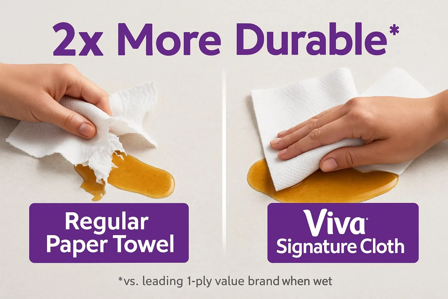 Viva Signature Cloth Paper Towels White, 6 Ct = 12 Rolls, Kitchen Paper Towels