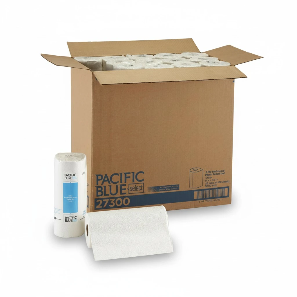 Pacific Blue Select 2-Ply Perforated Roll Paper Towels by Georgia-Pacific Pro, 100 Sheets Per Roll, 30 Rolls Per Case,white - 27300