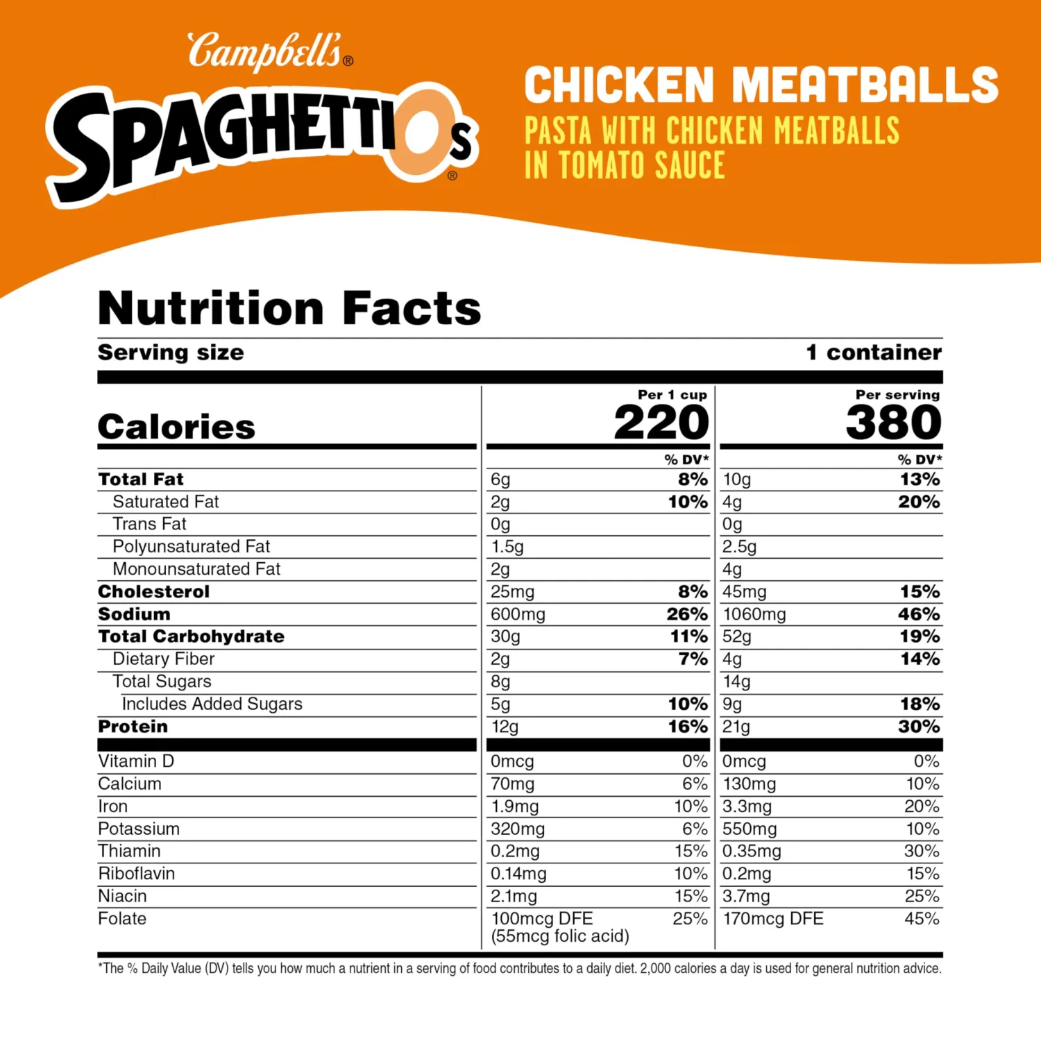 SpaghettiOs Canned Pasta with Chicken Meatballs, 15.6 oz Can (Pack of 3)