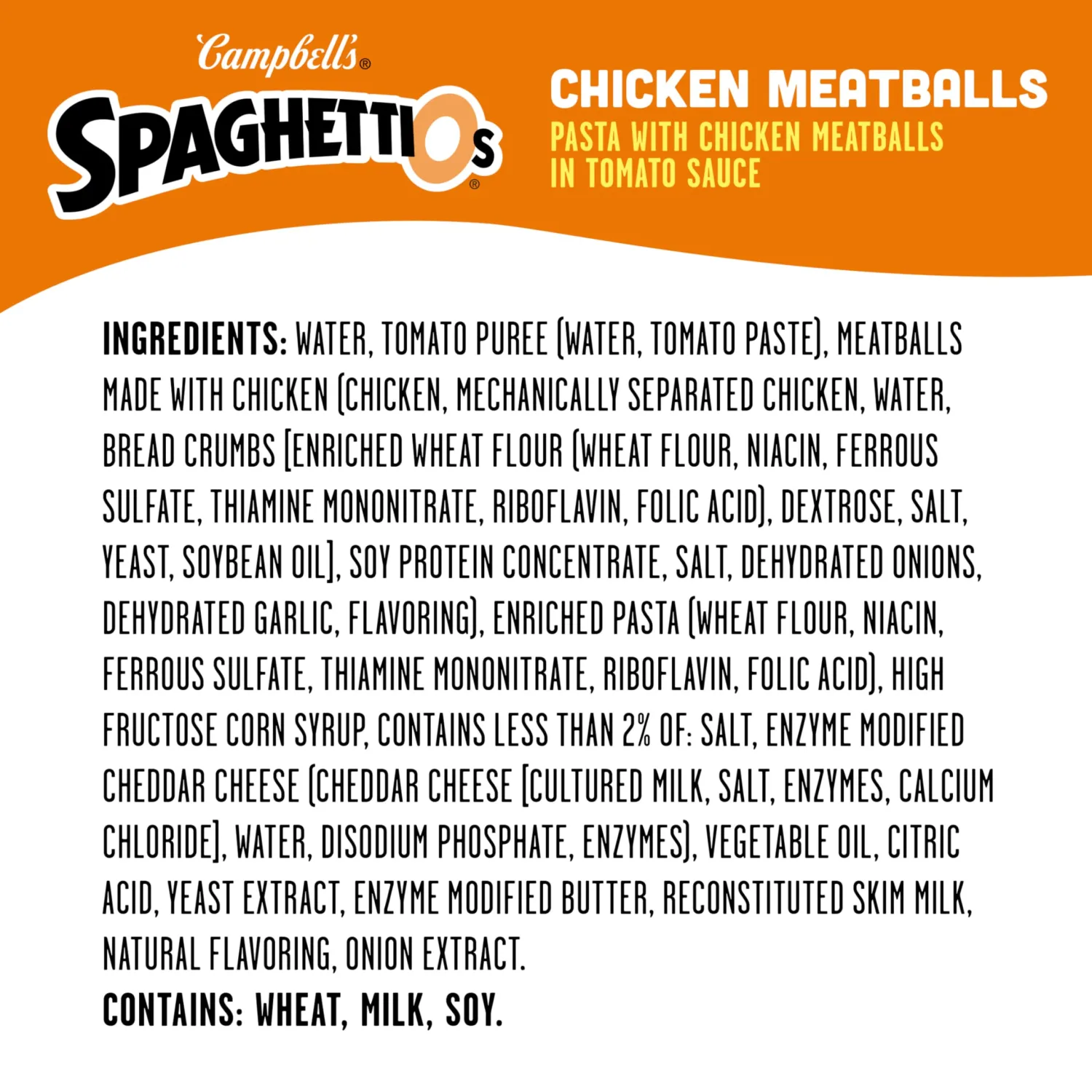 SpaghettiOs Canned Pasta with Chicken Meatballs, 15.6 oz Can (Pack of 3)