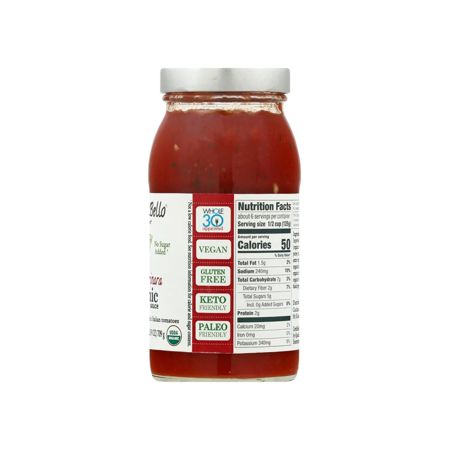 Organico Bello Organic Spicy Marinara Pasta Sauce, 25 oz