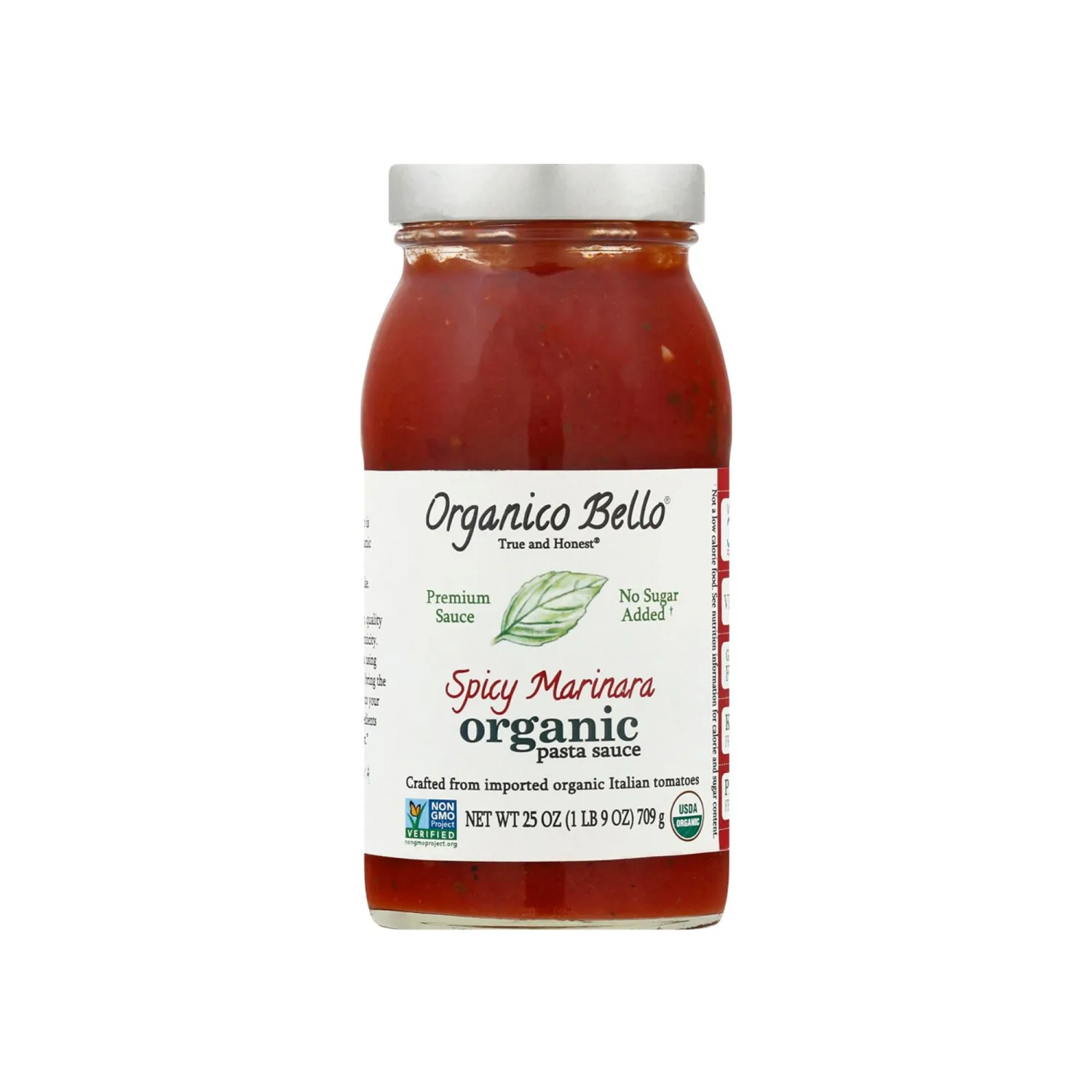 Organico Bello Organic Spicy Marinara Pasta Sauce, 25 oz