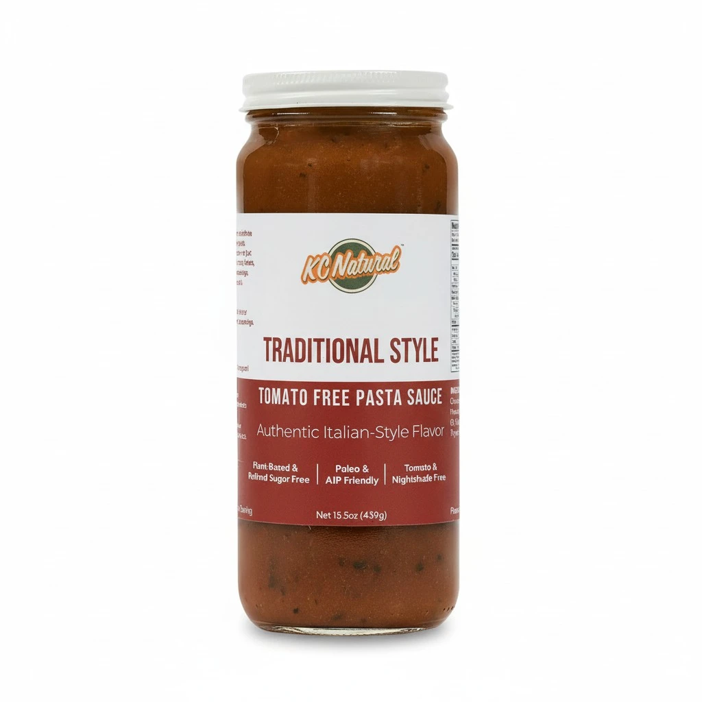 KC Natural | Traditional Style Tomato Free Pasta Sauce | 280mg Sodium (1-pack, 1.00)