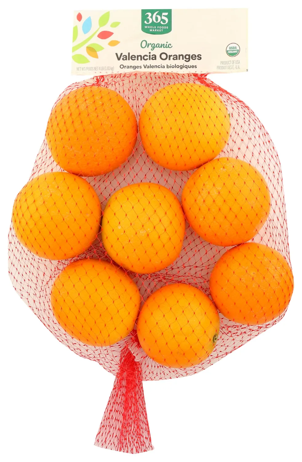 Organic Valencia Oranges, 4 Lb Bag
