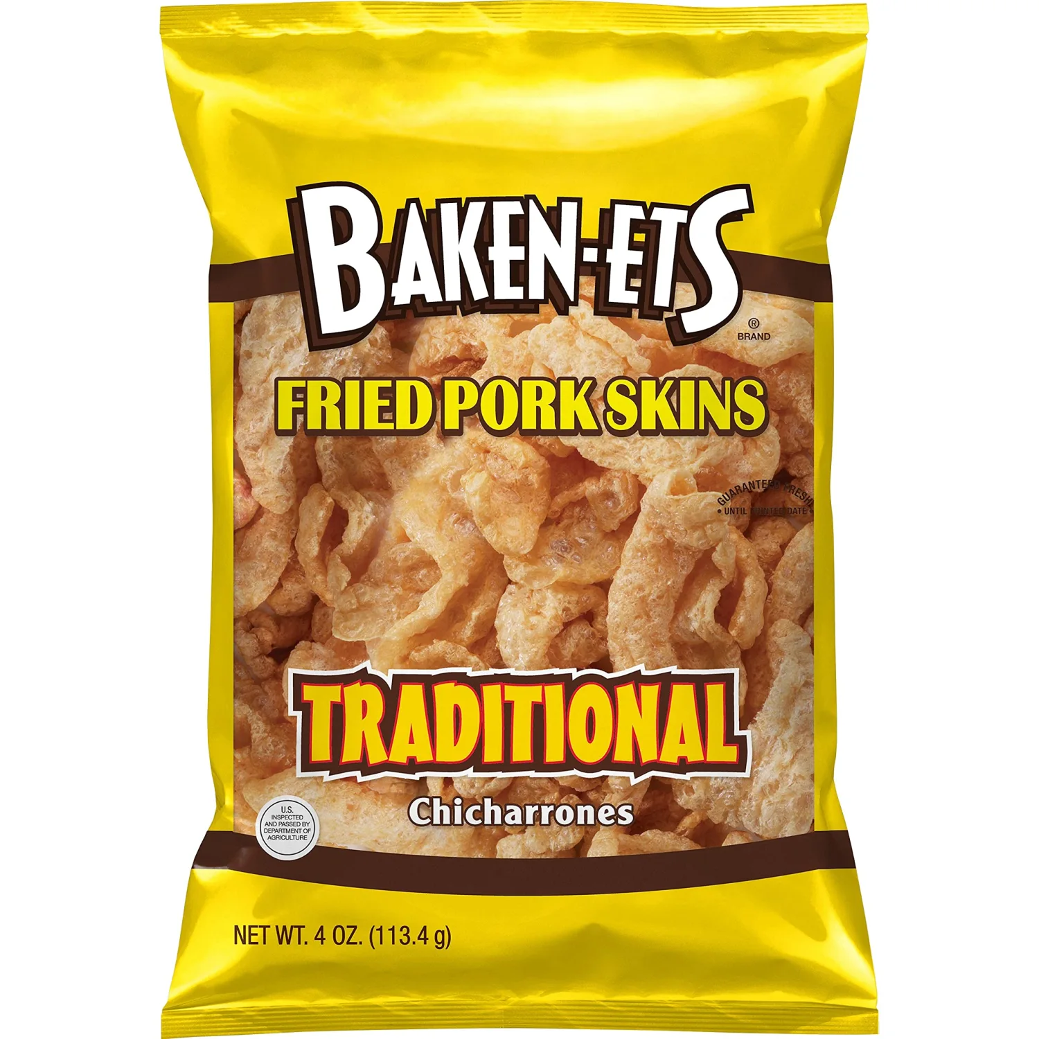 Baken-Ets, Fried Pork Skins, 4 Ounce