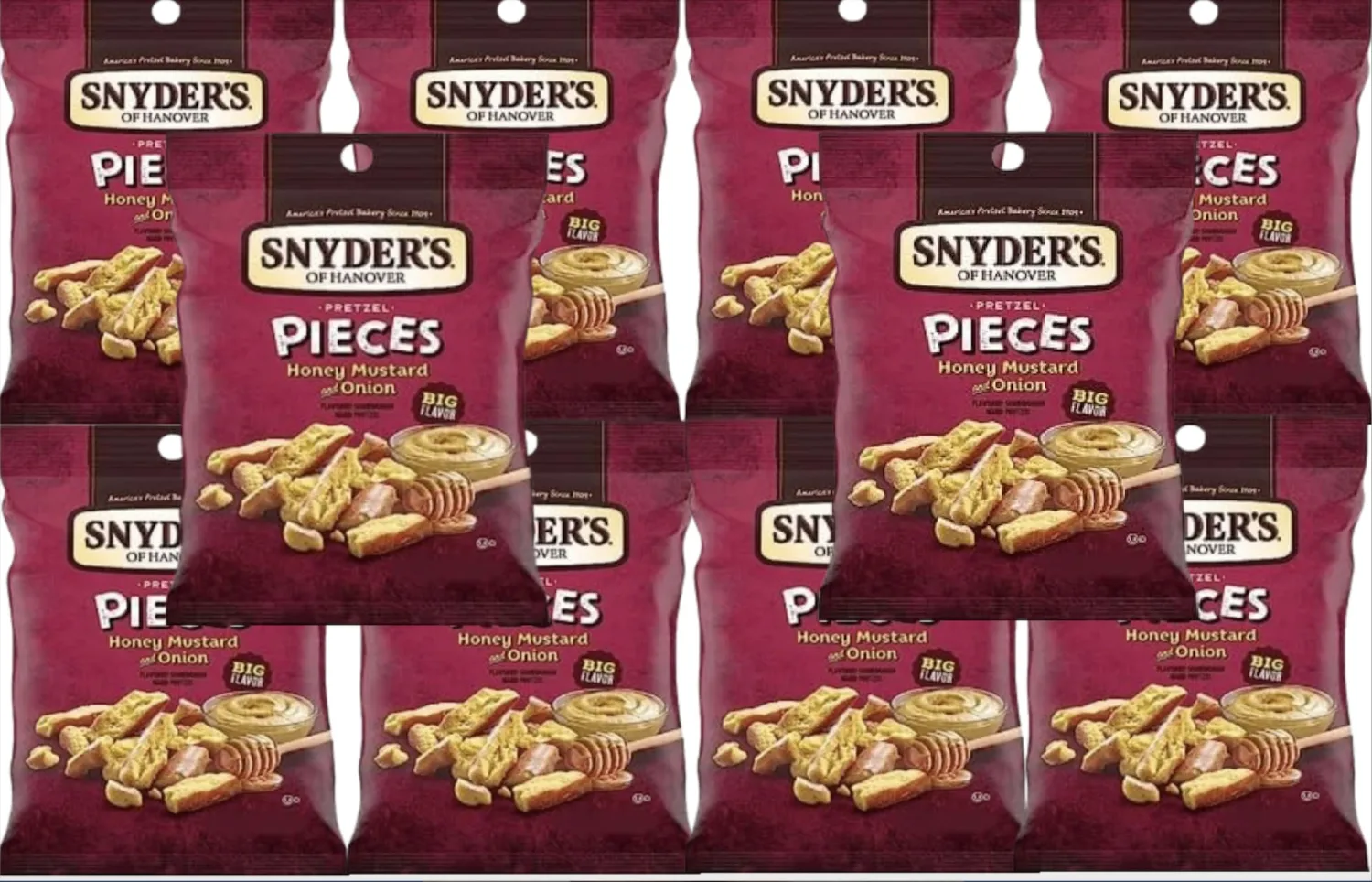 Snyder's Pretzels: Honey Mustard Pretzels - 2.25 Ounce -10 Bag Set