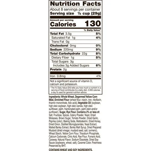 Chex Mix Snack Mix, Honey BBQ, 8 oz Bag