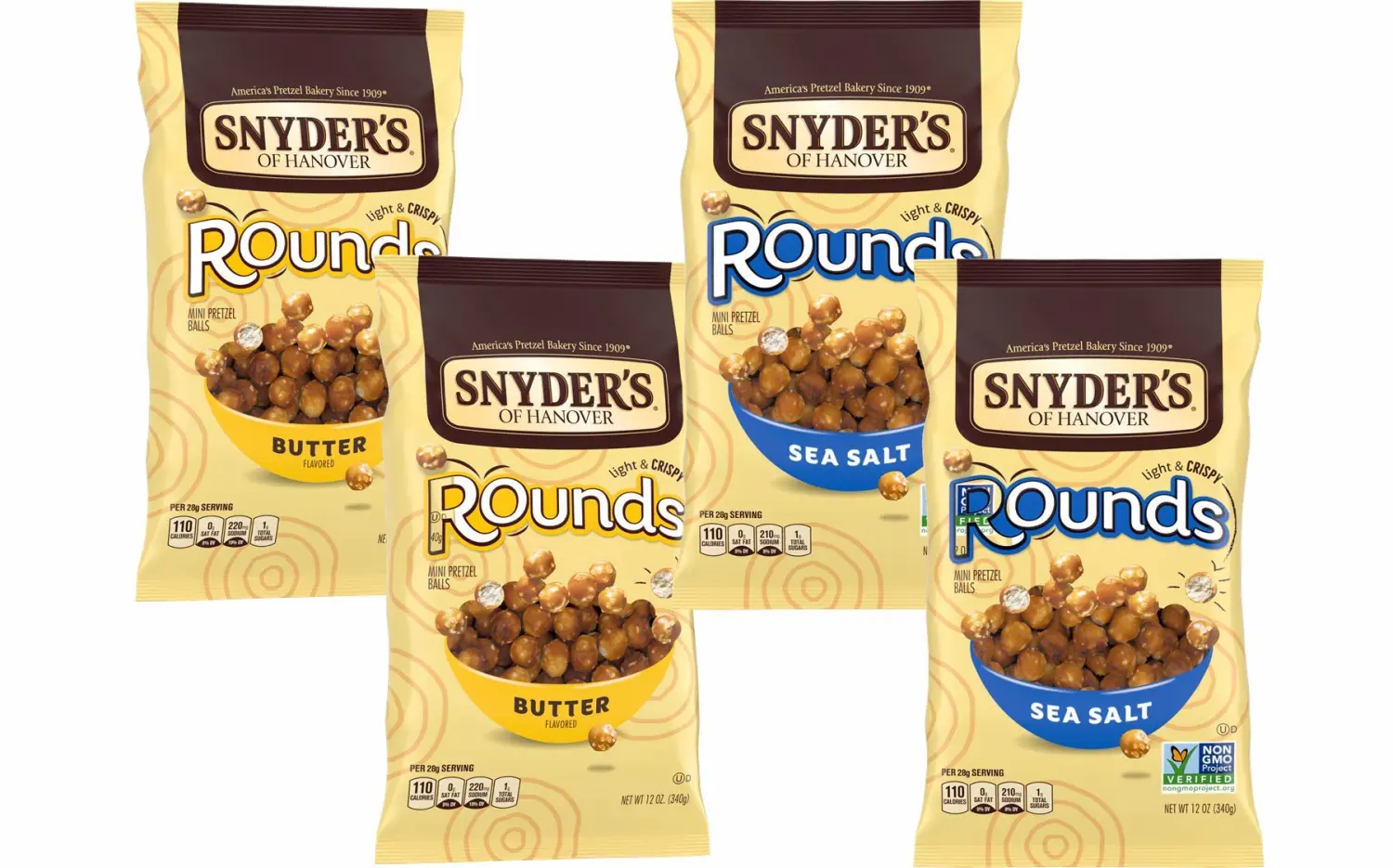 Snyder's of Hanover Pretzel Rounds Variety 4 Pack