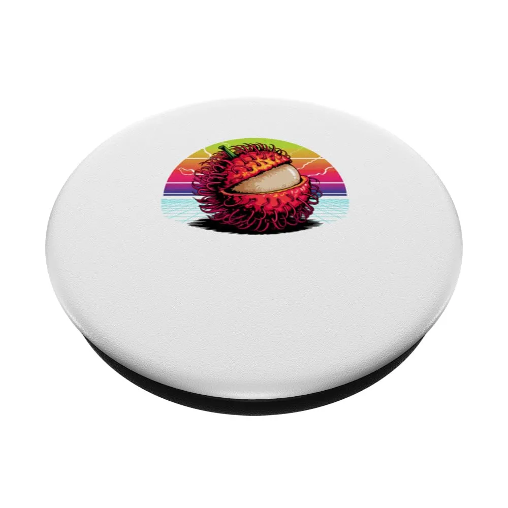 Retro Rambutan Rambutans PopSockets Adhesive PopGrip