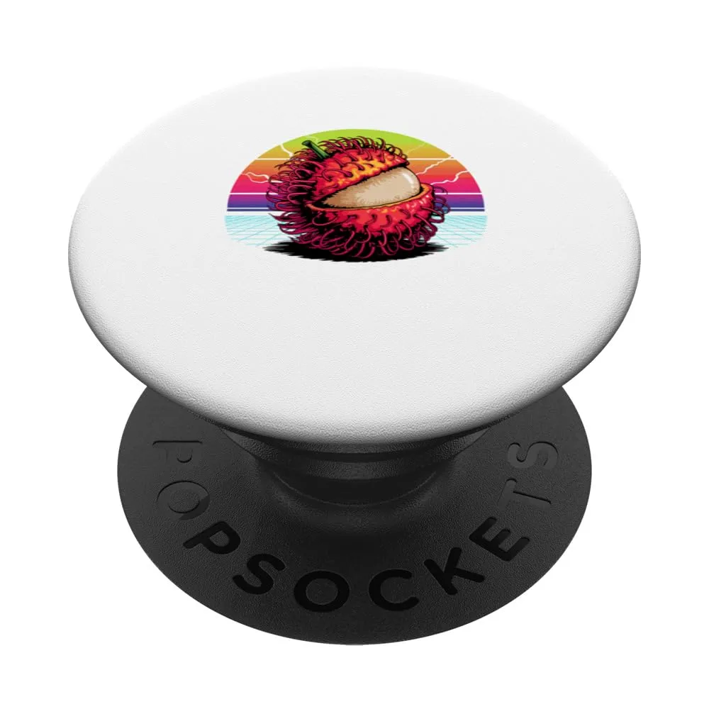 Retro Rambutan Rambutans PopSockets Adhesive PopGrip