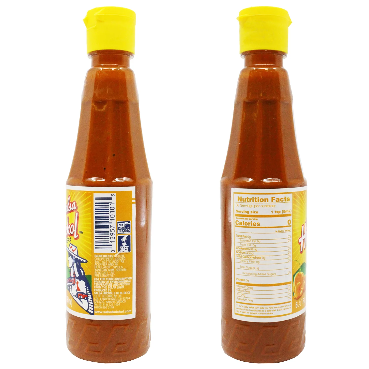 Salsa Huichol Habanera Hot Sauce (1 x 6.5 oz. Bottle)