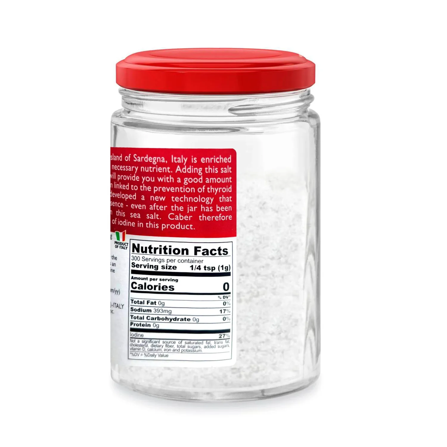 Seasonello Coarse Sea Salt Enriched with Iodine, 10.58 Ounce