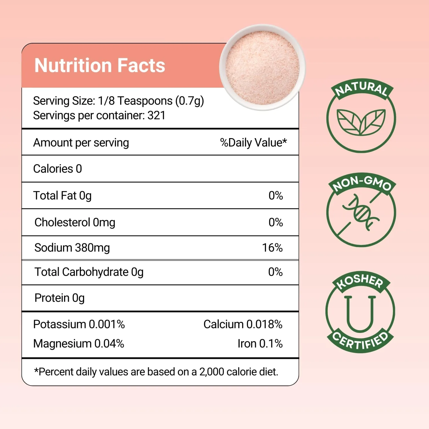 Herbion Naturals Himalayan Pink Salt Grinder Coarse Grain, 100% Pure with 84 Minerals for Seasoning, Refillable, Organic, All-Natural Salt, Triple-Washed in Spring Water, Vegan, Kosher Certified