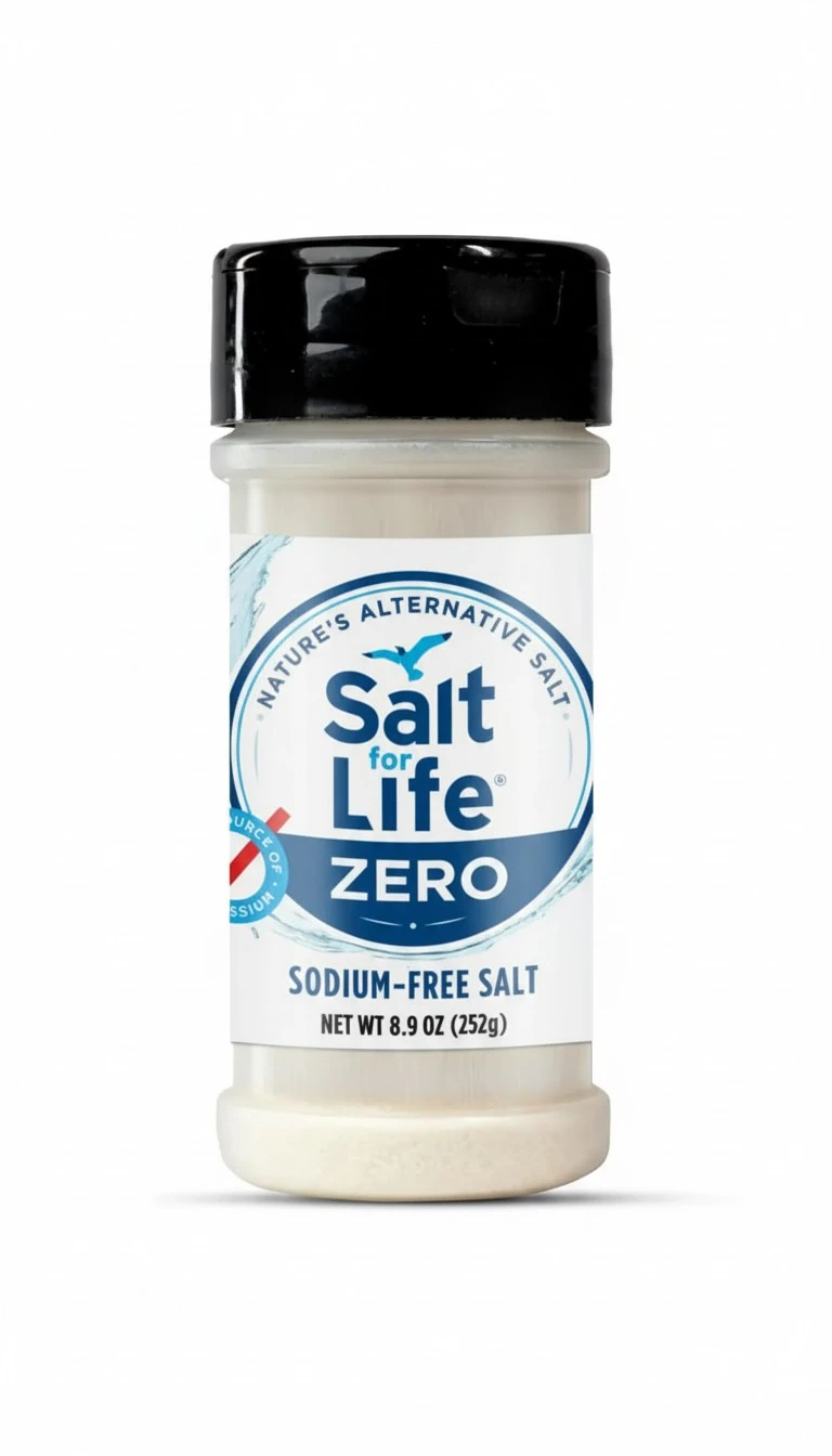 Salt For Life Zero Sodium Salt Substitute - 8.9 oz. - Tasty Low Sodium Salt & Potassium Salt Substitute for High Blood Pressure - The Top Salt Substitute With Real Salt-Taste and Salt Alternative!