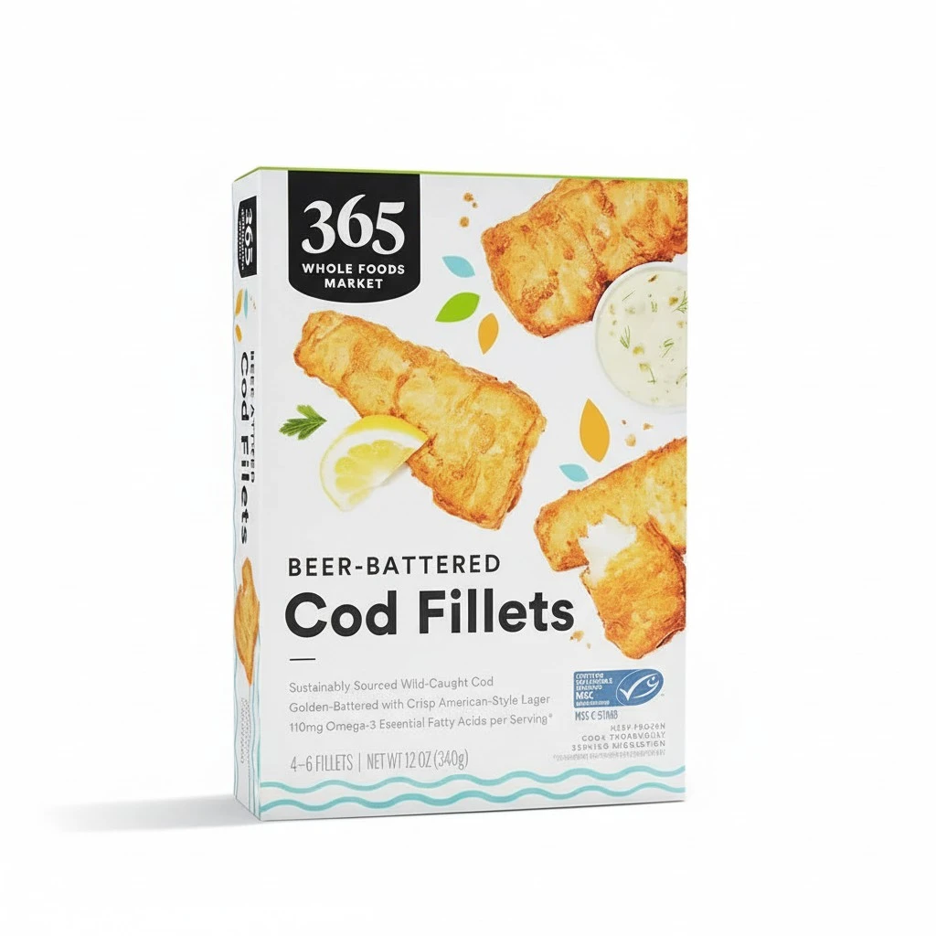 365 Everyday Value, Beer Battered Cod Fillets, 0.75 lb