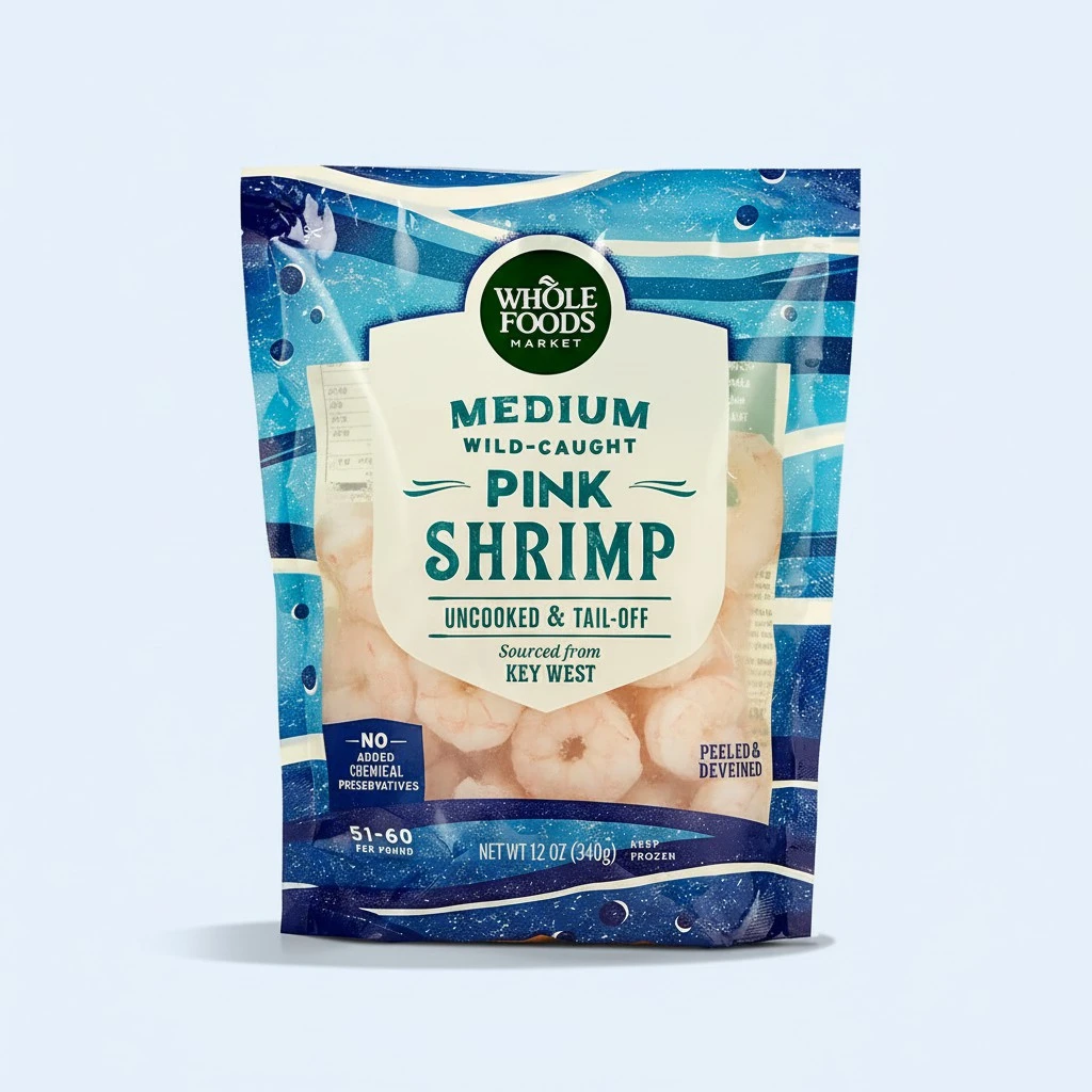 Whole Catch, Key West Pink Shrimp, 51-60 Count, 12 Ounce, Frozen