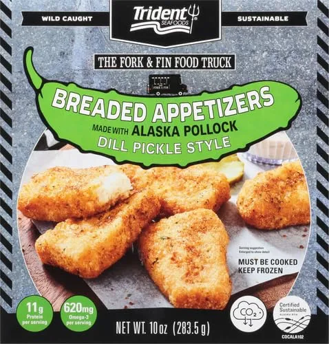 Trident Seafoods - Fork & Fin Breaded Appetizers - Dill Pickle Style - Frozen - 10 oz