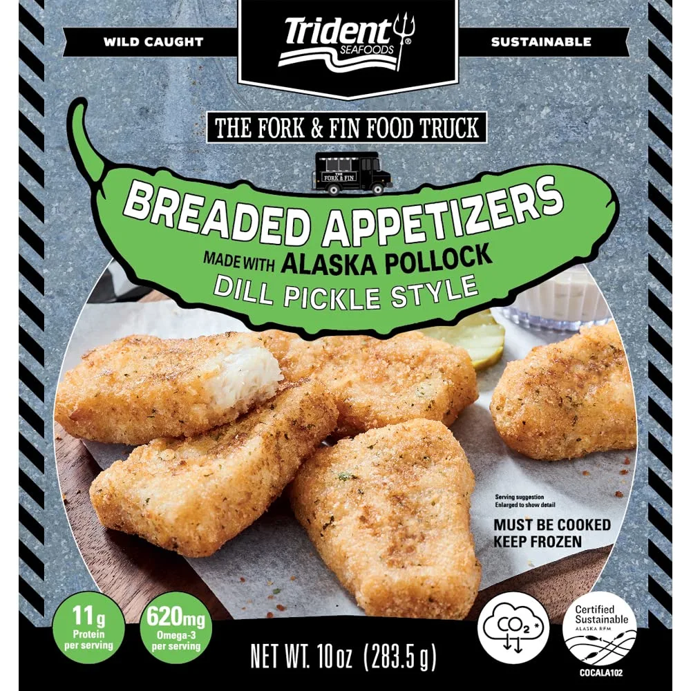 Trident Seafoods - Fork & Fin Breaded Appetizers - Dill Pickle Style - Frozen - 10 oz