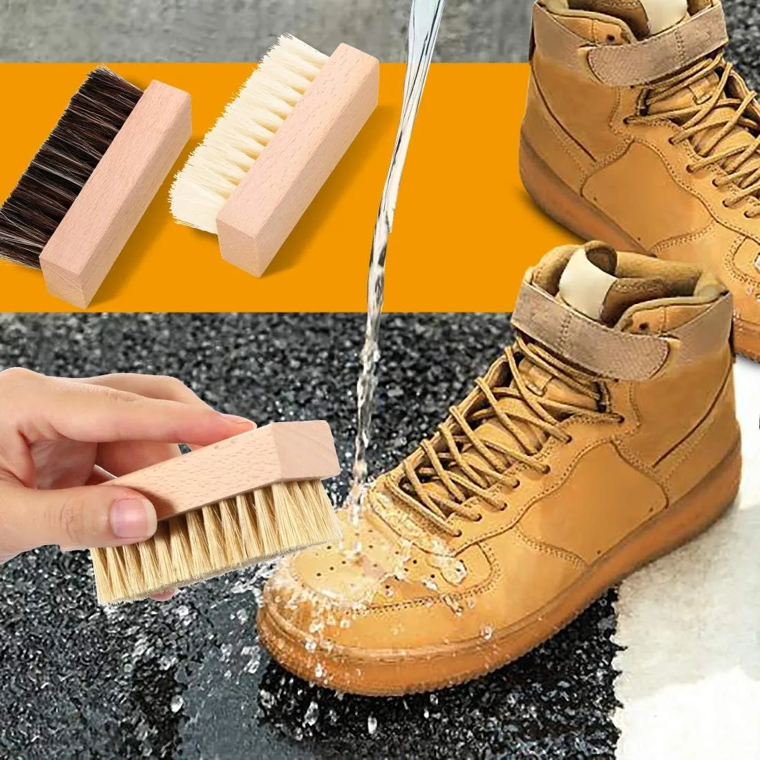 Shoe Cleaner Kit for Sneaker - 10.1 Oz Shoe Cleaning Kit with Shoe Brushes & Towel, White Shoe Sneaker Cleaner Kit