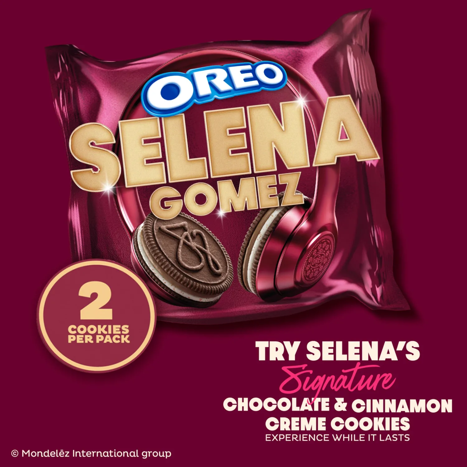 Selena Gomez OREO Cookies, Limited Edition, 10 Snack Packs (2 Cookies Per Pack)